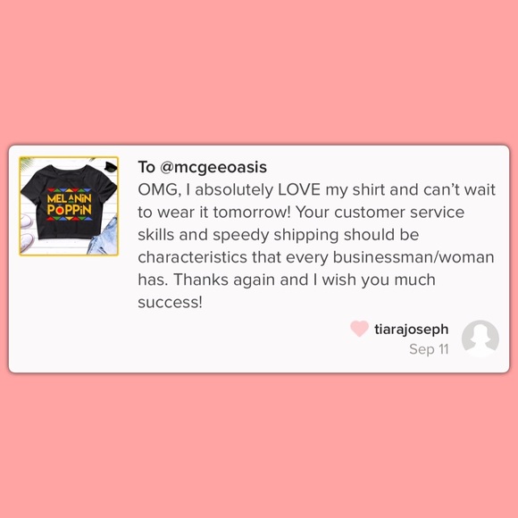 “Melanin Popin” Black Crop Top - Picture 3 of 3